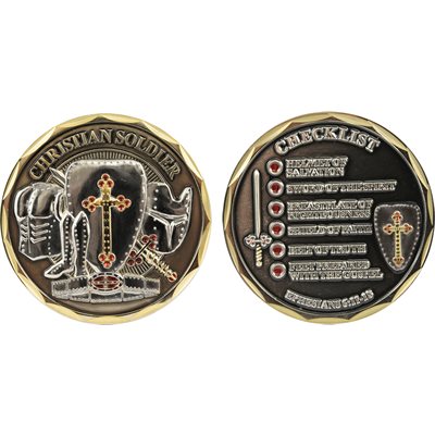 Christian Soldier Checklist Challenge Coin