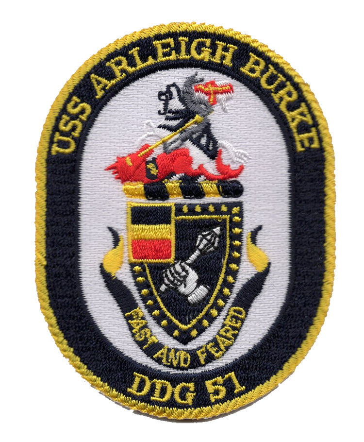 USS Arleigh Burke DDG 51 Iron On Patch