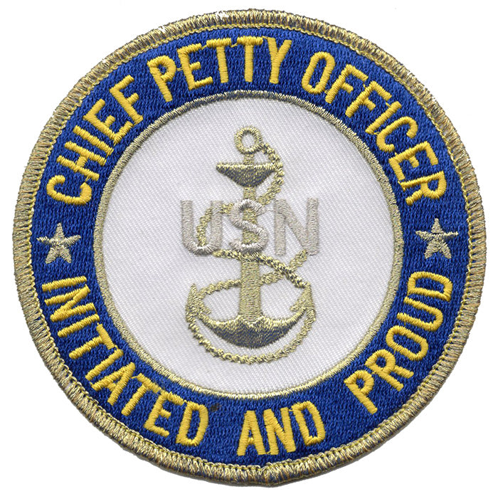 Chief Petty Officer Initiated and Proud Iron On Patch