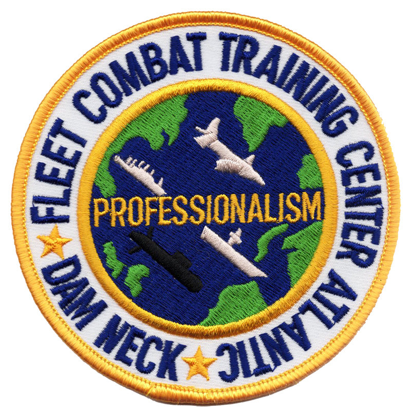 Fleet Combat Training Center "Dam Deck" Iron On Patch