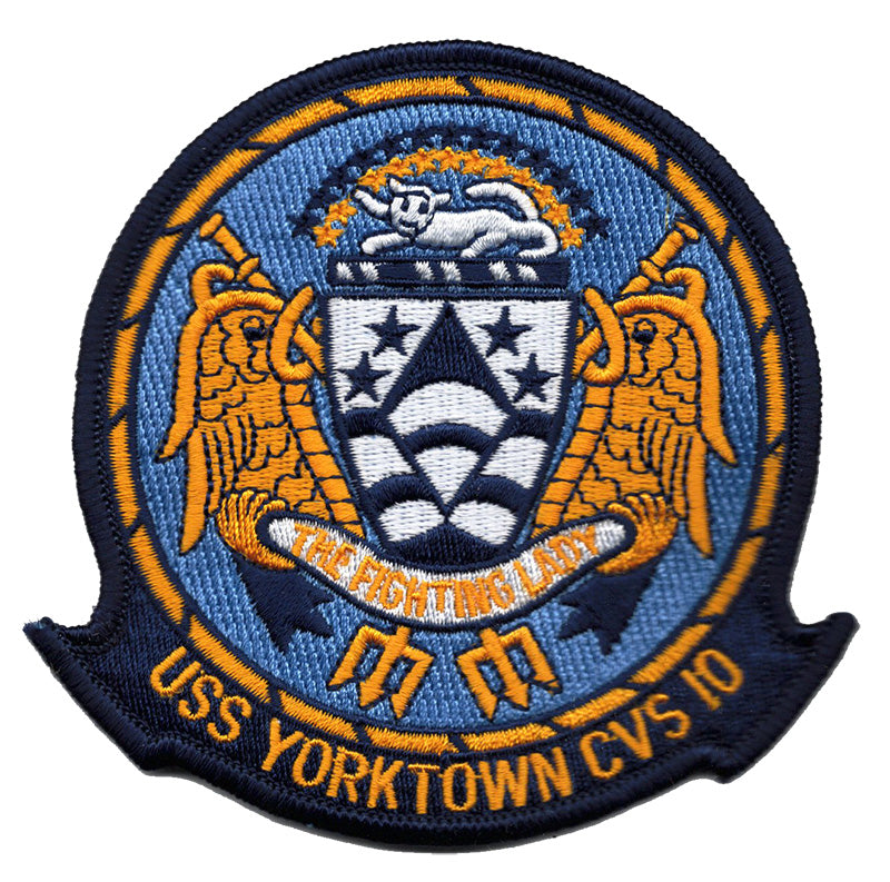 USS Yorktown Fighting Lady CVS 10 Iron On Patch