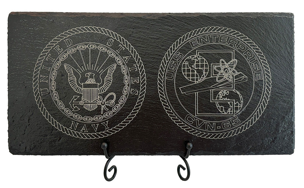 USS Enterprise CVN-65 Slate Plaque (Enlisted)