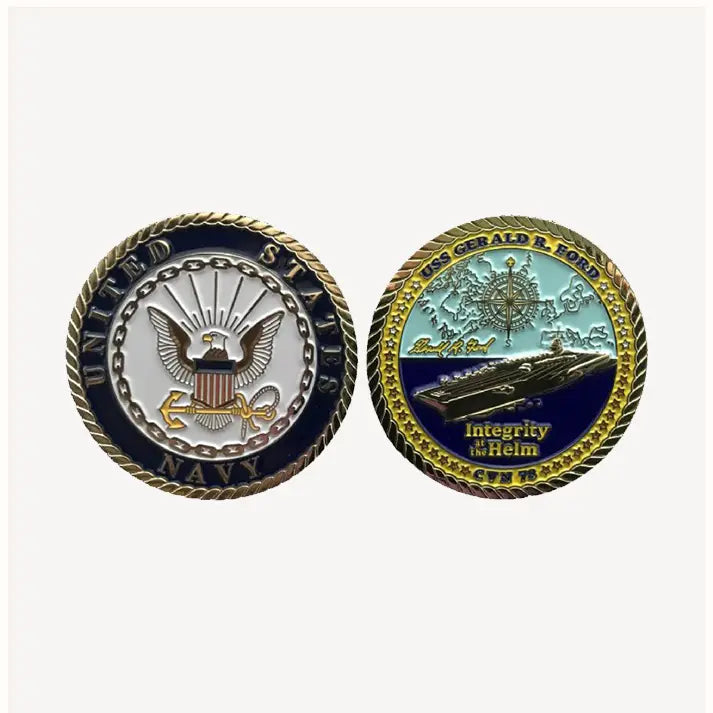 gear coin USS Gerald Ford CVN 78 Challenge Coin (Enlisted Version)