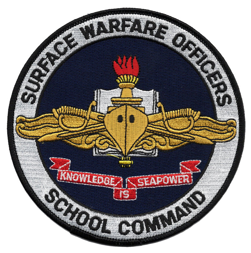 Surface Warfare Officers School Command Iron On Patch