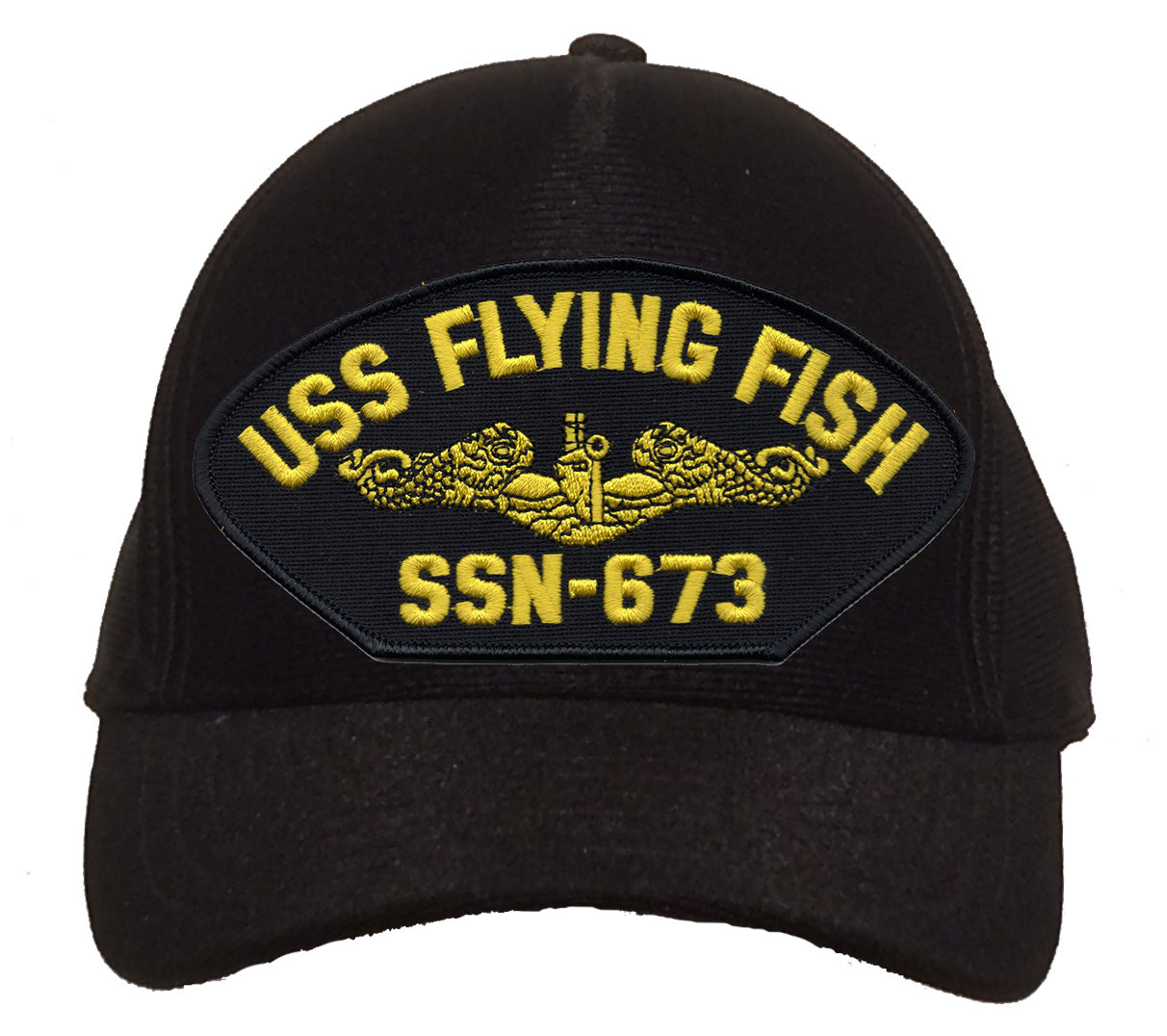 USS Flying Fish SSN-673 Gold Dolphins Cap