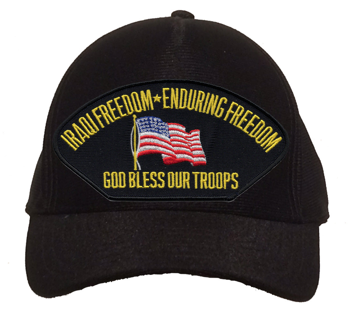 Iraqi Freedom - Enduring Freedom God Bless our Troops Cap