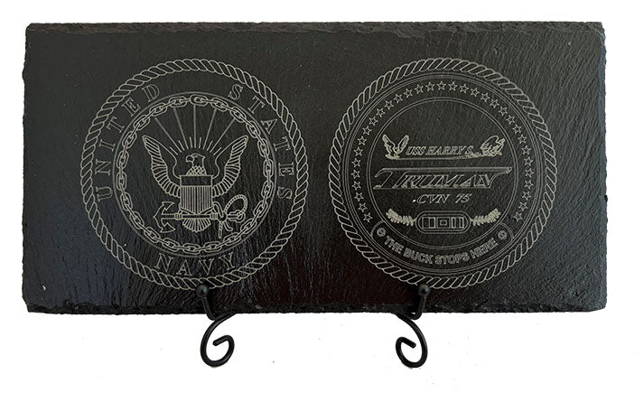 USS Harry S. Truman CVN 75 Slate Plaque (Enlisted)