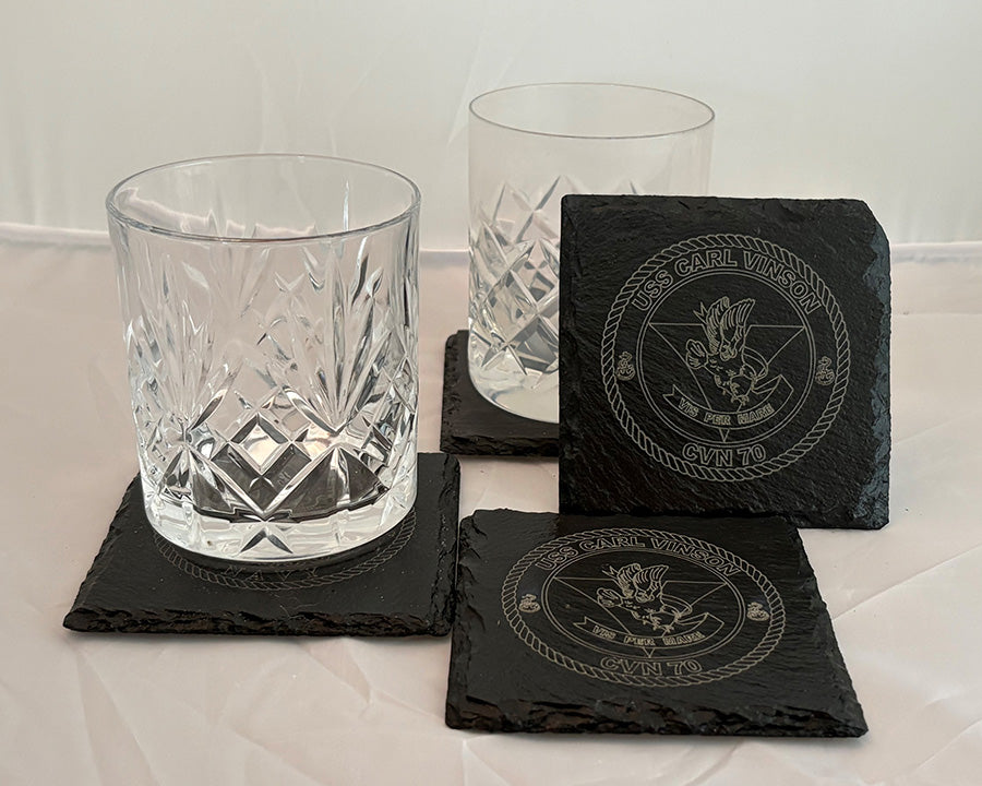 USS Carl Vinson CVN-70 Slate Coaster (Two (2) per pack)