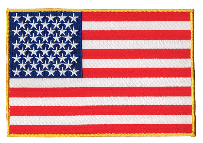 American Flag Gold Trim Jacket/Vest Patch