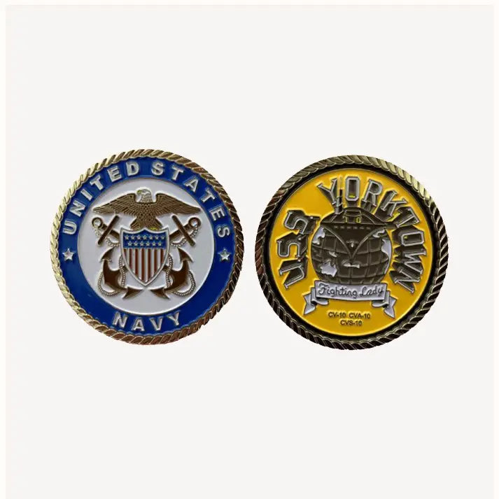 USS Yorktown CV/CVA/CVS 10 Challenge Coin (Officer Version)