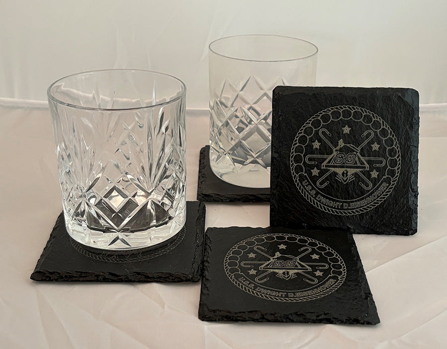 USS Dwight D. Eisenhower CVN-69 Slate Coaster (Two (2) per pack)
