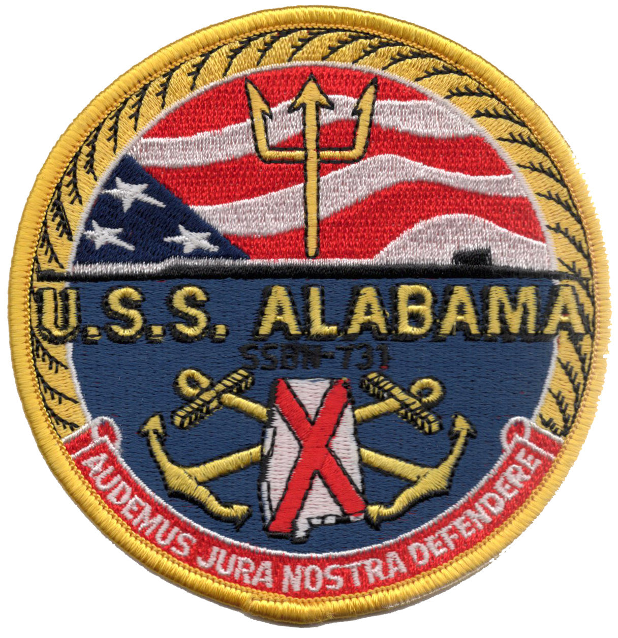 USS Alabama SSBN 731 Iron On Patch