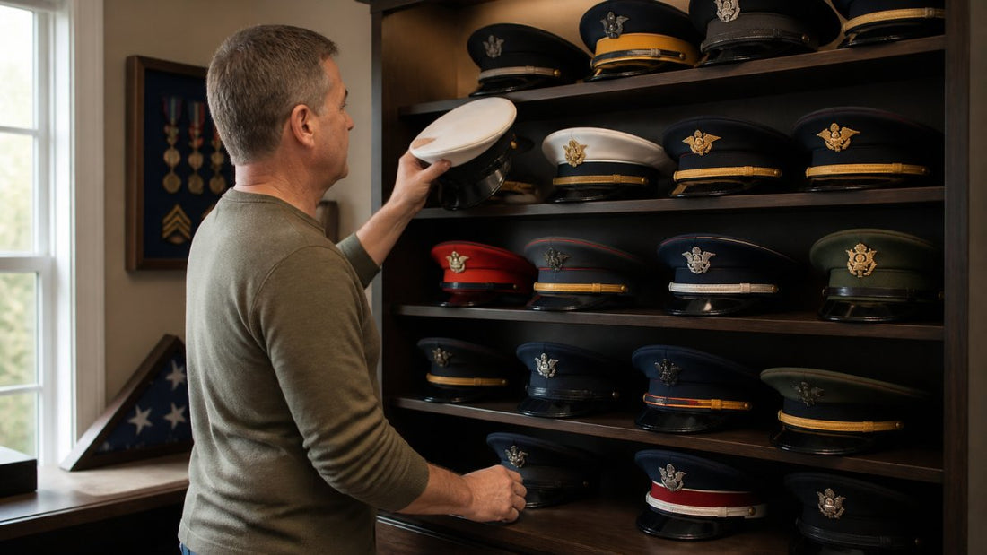 How to Display Military Unit Hat Collections