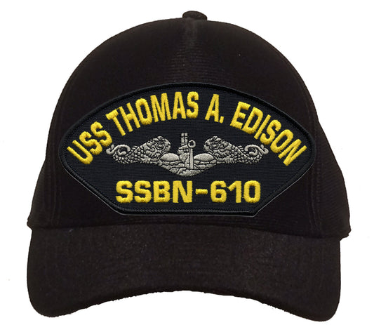 USS Thomas A. Edison SSBN-610 Silver Dolphin Cap