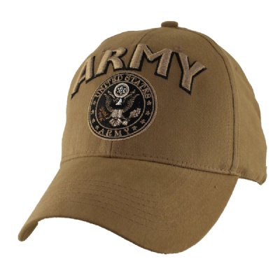 ARMY CAP W/SEAL LOGO (COYOTE BRN)