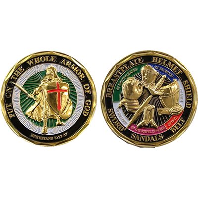 Put on the Whole Armor of God Challenge Coin
