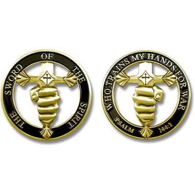 Sword of the Spirit (Cut Out) Challenge Coin