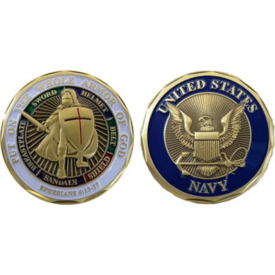 Put on the Whole Armor of God - Navy Challenge Coin