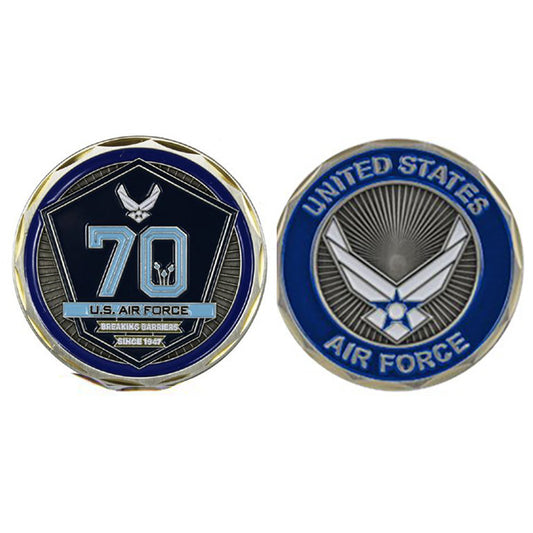 United States Air Force 70 Years Breaking Barriers Challenge Coin