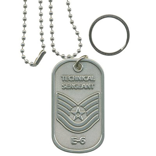 US Air Force Technical Sergeant E-6 Dog Tag/Keychain