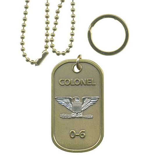 US Air Force Colonel O-6 Dog Tag/Keychain
