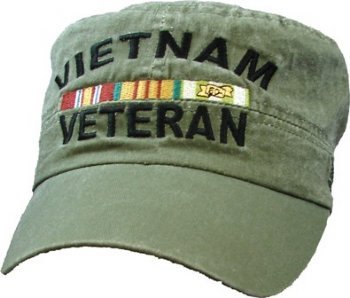 Vietnam Veteran Flat Top Embroidered Cap