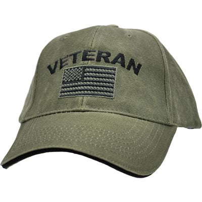 Veteran US Flag Embroidered Cap