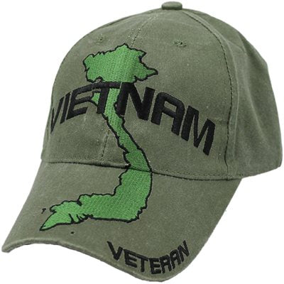 Vietnam Map Veteran Embroidered Cap