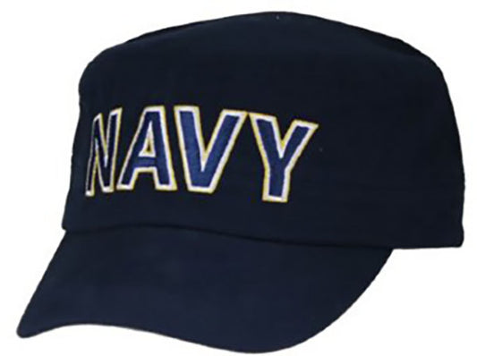 Navy Flat Top Cap