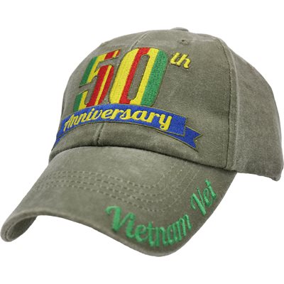 Vietnam Veteran 50th AnniversaryEmbroidered Cap