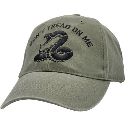 Don't Tread on Me OD Green Embroidered Cap