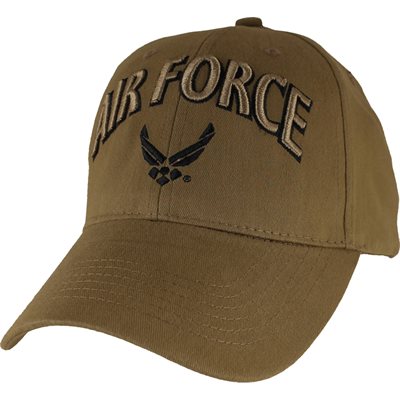 US Air Force Cap with 3D Lettering Coyote Brown