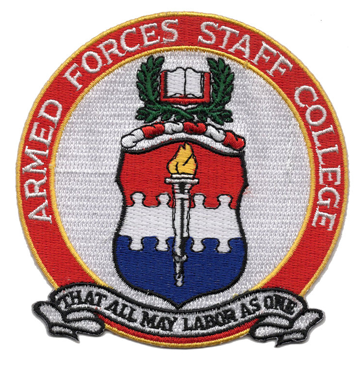Armed Forces Staff College Iron On Patch