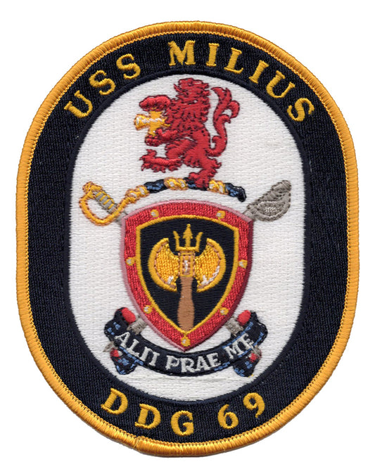 USS Milius DDG-69 Iron On Patch