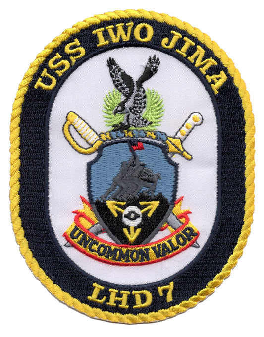 USS Iwo Jima LHD 7 Iron On Patch