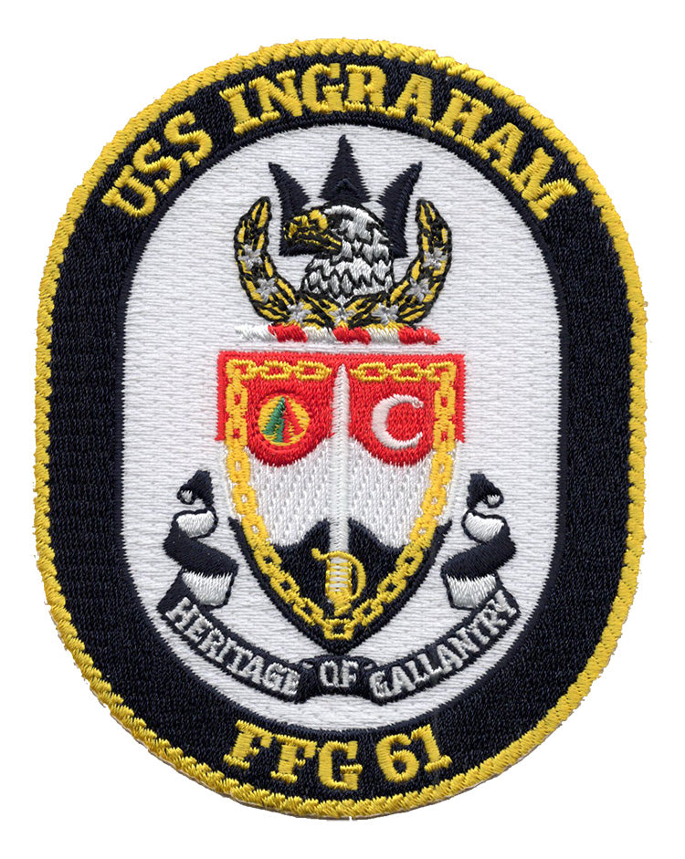 USS Ingraham FFG 61 Iron On Patch