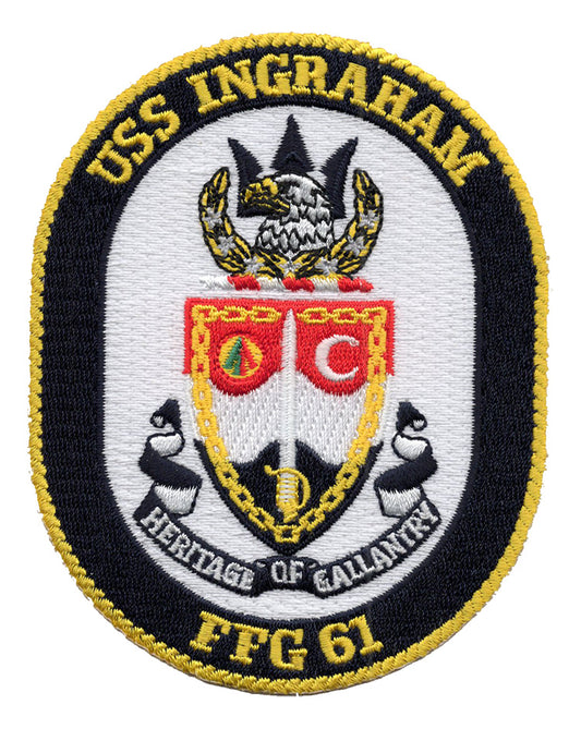 USS Ingraham FFG 61 Iron On Patch
