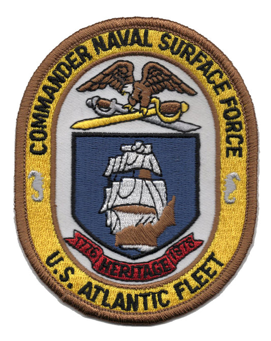 Commander Naval Surface Forces Atlantic Fleet Iron On Patch