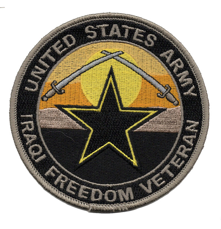 United States Army Iraqi Freedim Veteran Iron On Patch
