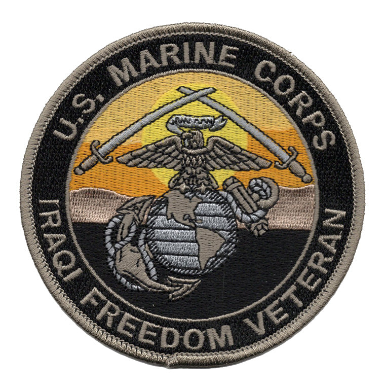 United States Marine Corps Iraqi Freedim Veteran Iron On Patch