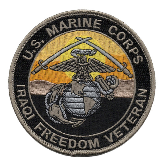 United States Marine Corps Iraqi Freedim Veteran Iron On Patch