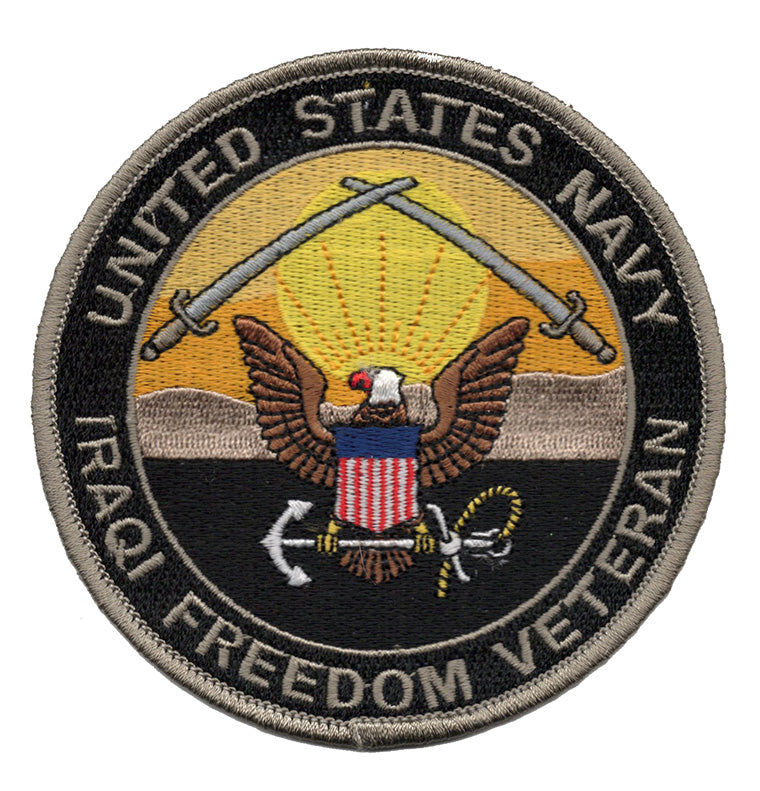 United States Navy Iraqi Freedim Veteran Iron On Patch