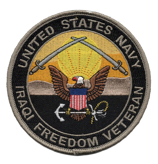 United States Navy Iraqi Freedim Veteran Iron On Patch