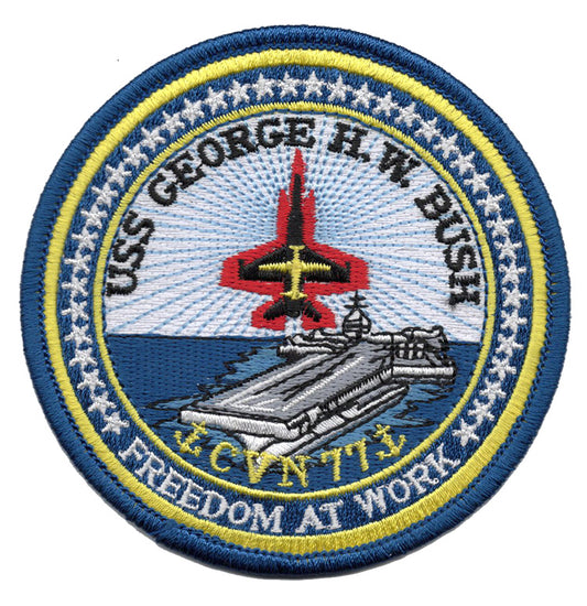 USS George Bush CVN 77 Iron On Patch