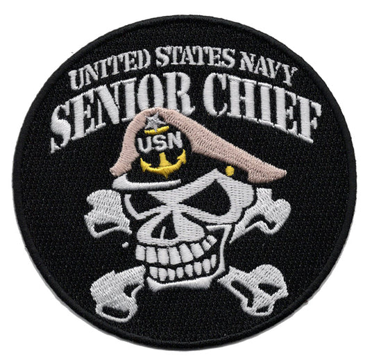 US Navy Senior Chief Iron On Patch