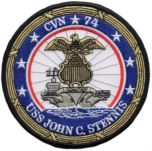 USS John C. Stennis CVN-74 Iron On Patch