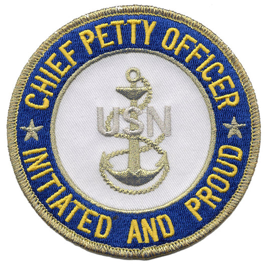 Chief Petty Officer Initiated and Proud Iron On Patch