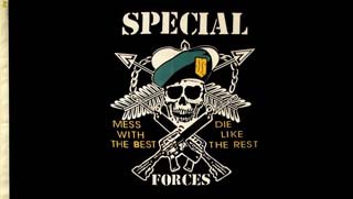 Special Forces "Mess with the Best, Die Like the Rest" Flag