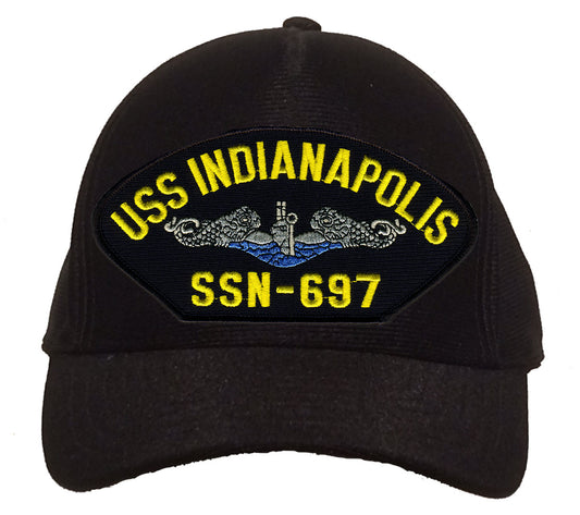 USS Indianapolis SSN-697 Blue Water (Silver Dolphins) Cap