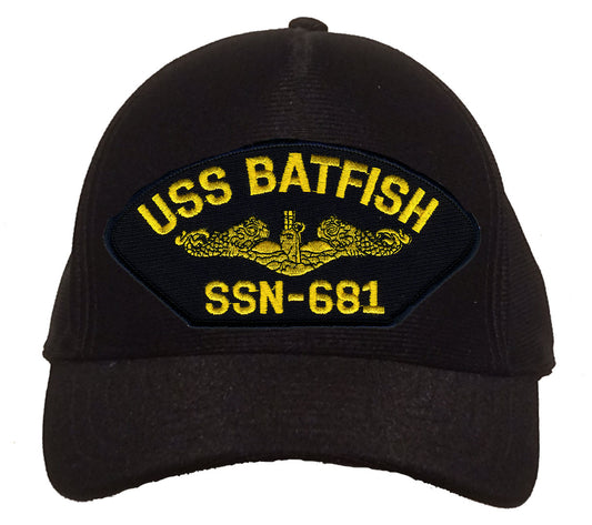 USS Batfish SSN-681 Gold Dolphins Cap
